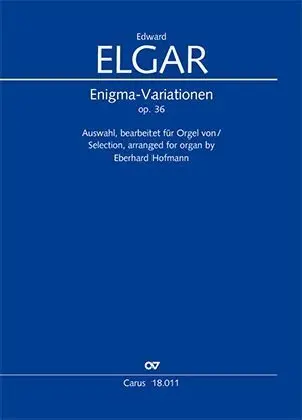 Cover: 9790007188108 | Enigma-Variationen op. 36. Auswahl, bearbeitet für Orgel von...