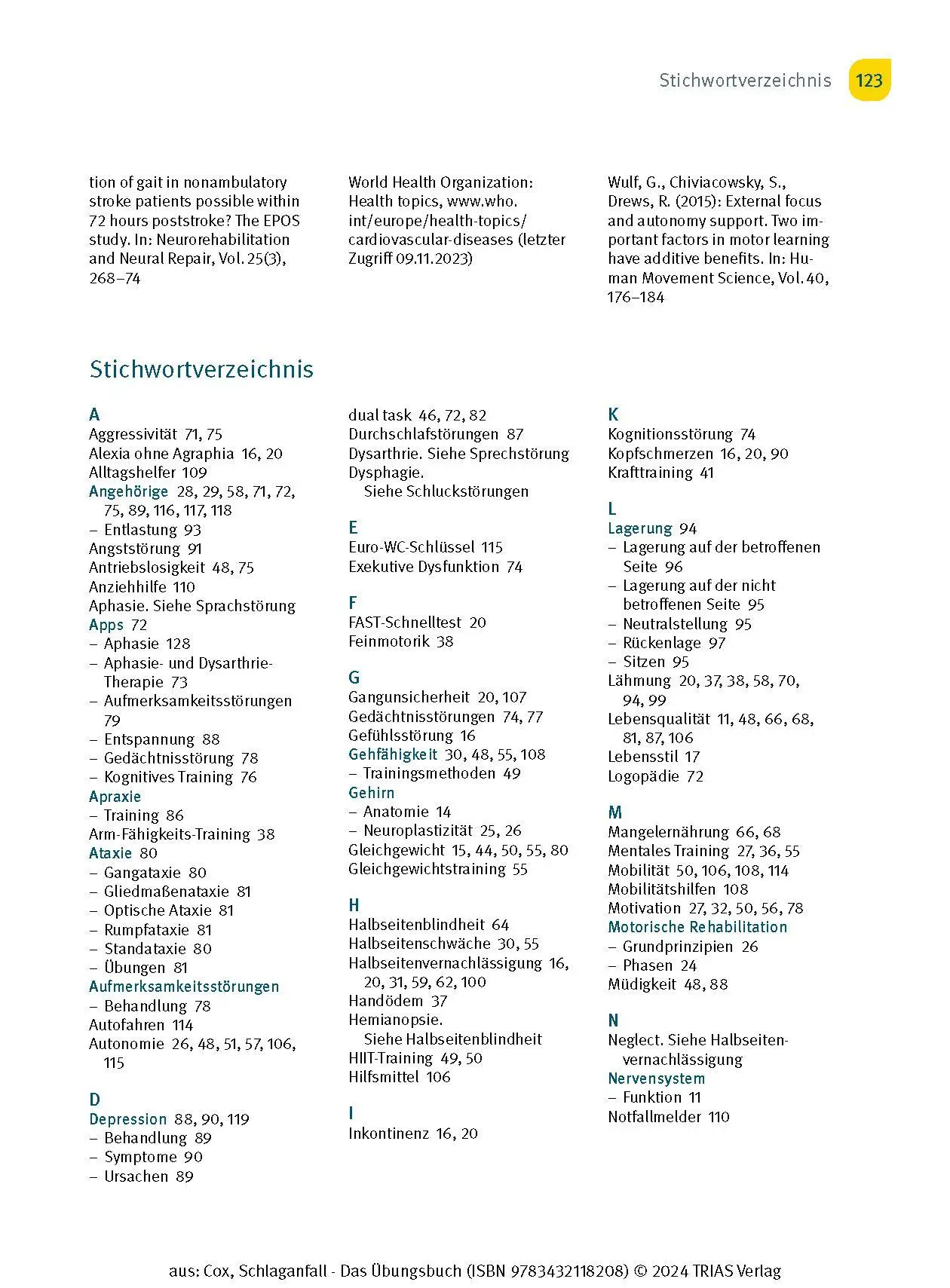 Bild: 9783432118208 | Schlaganfall - Das Übungsbuch | Cornelia Cox | Taschenbuch | 128 S.