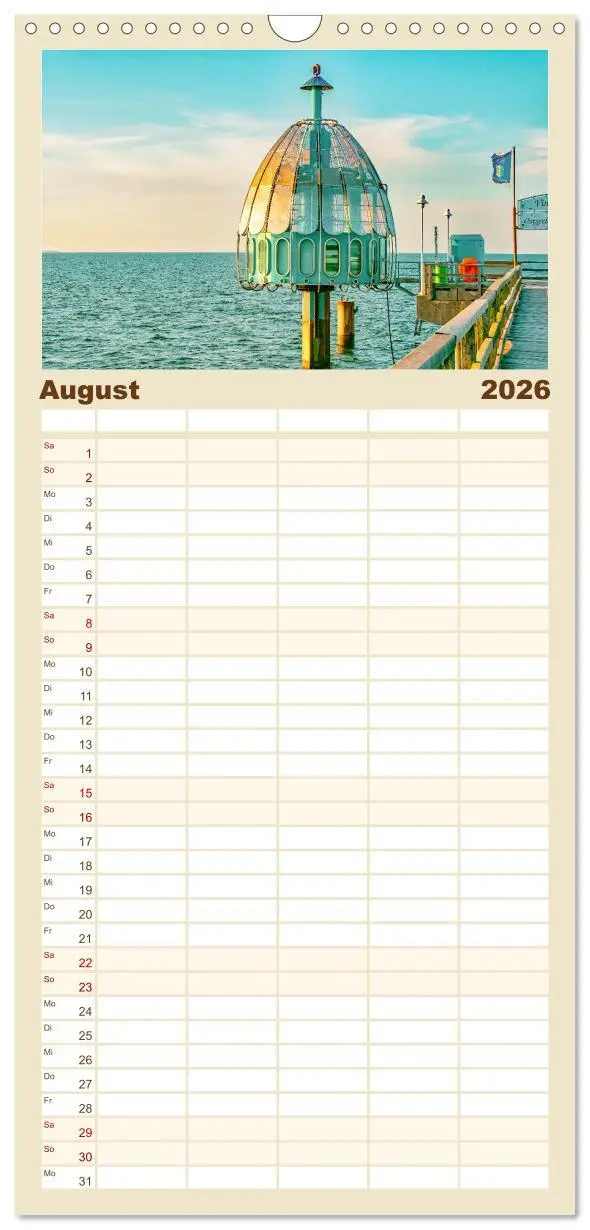 Bild: 9783516508208 | Familienplaner 2026 - Usedom - ein Traumreiseziel mit 5 Spalten...