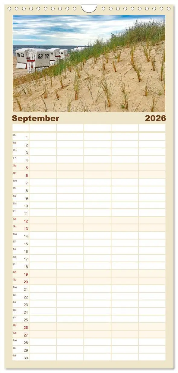 Bild: 9783516508208 | Familienplaner 2026 - Usedom - ein Traumreiseziel mit 5 Spalten...