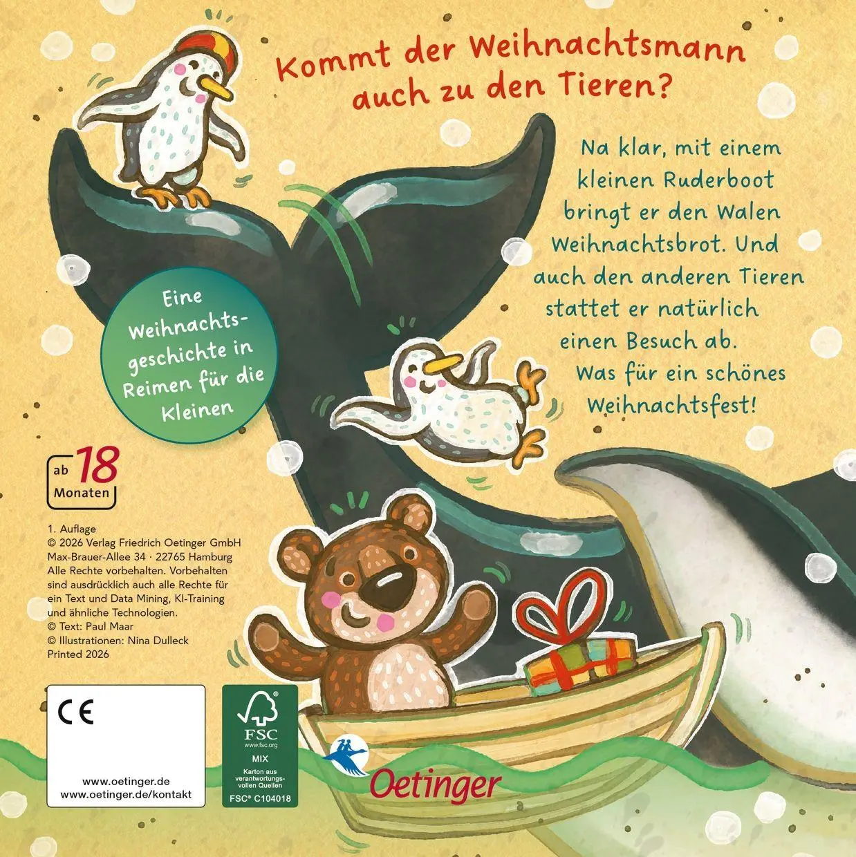 Autor: 9783751208208 | Es weihnachtet sehr bei Hase, Wal und Bär! | Paul Maar | Buch | 16 S.