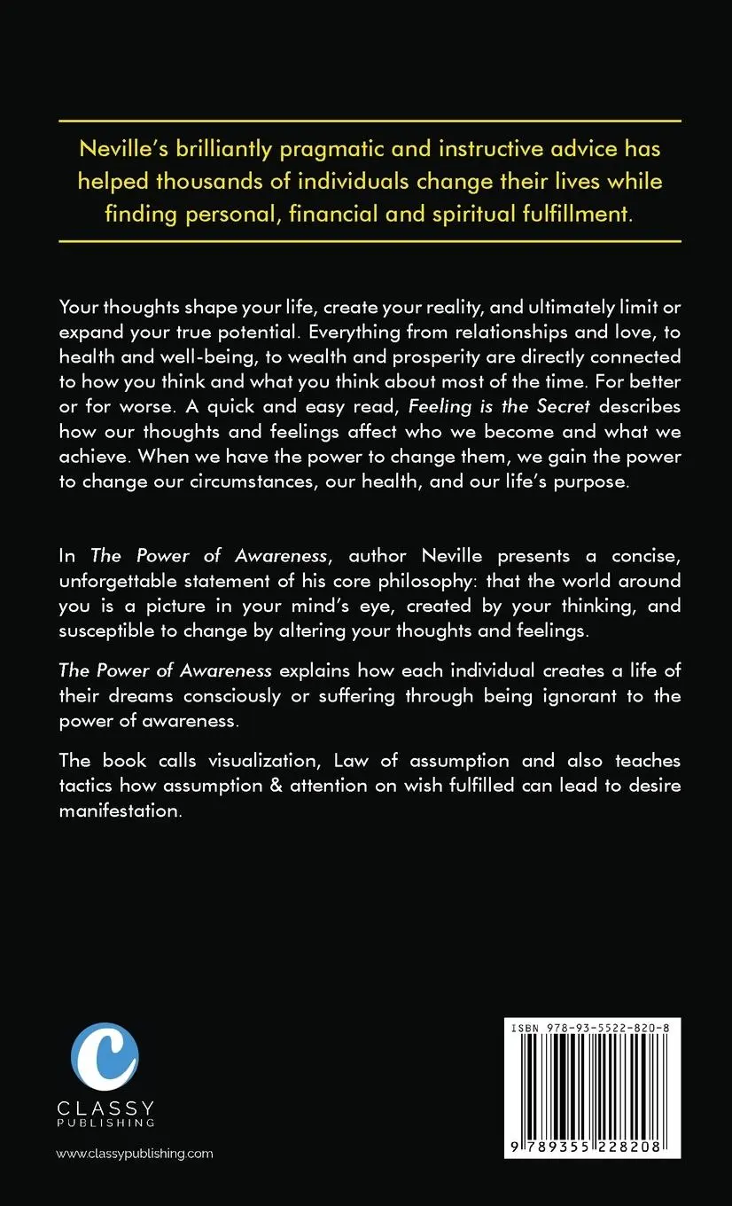 Rückseite: 9789355228208 | Feeling Is the Secret and The Power of Awareness | Neville Goddard