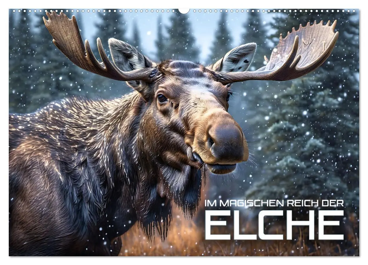 Cover: 9783457408308 | Im magischen Reich der Elche (Wandkalender 2026 DIN A2 quer),...