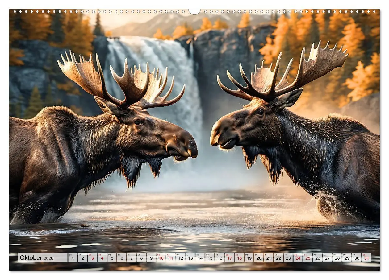Bild: 9783457408308 | Im magischen Reich der Elche (Wandkalender 2026 DIN A2 quer),...