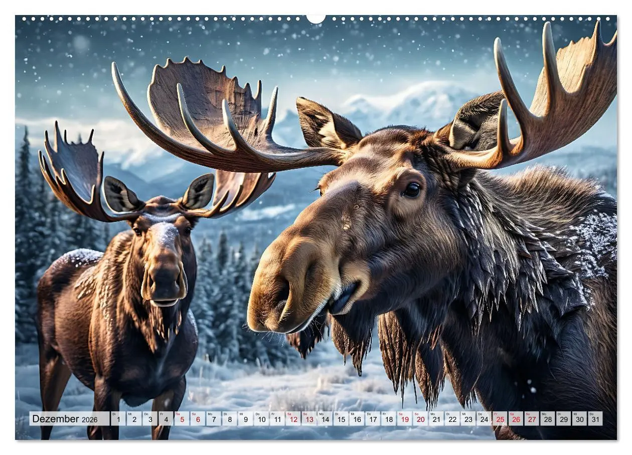 Bild: 9783457408308 | Im magischen Reich der Elche (Wandkalender 2026 DIN A2 quer),...