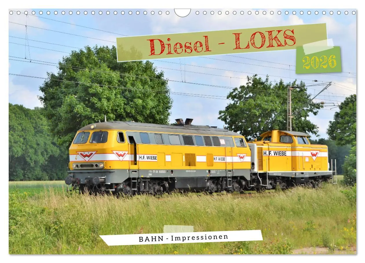 Cover: 9783457578308 | Diesel-Loks (Wandkalender 2026 DIN A3 quer), CALVENDO Monatskalender