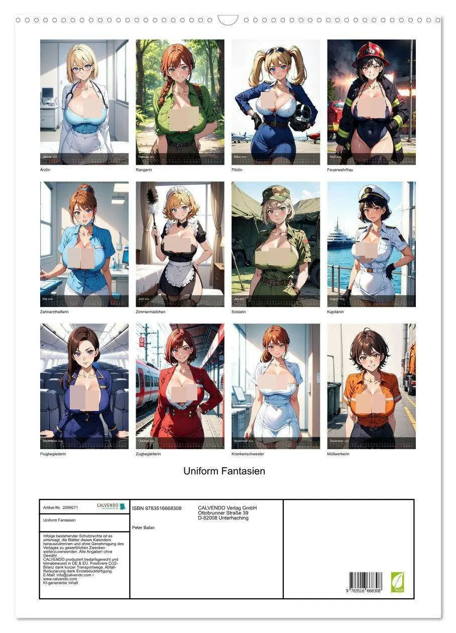 Bild: 9783516668308 | Uniform Fantasien (Wandkalender 2026 DIN A2 hoch), CALVENDO...