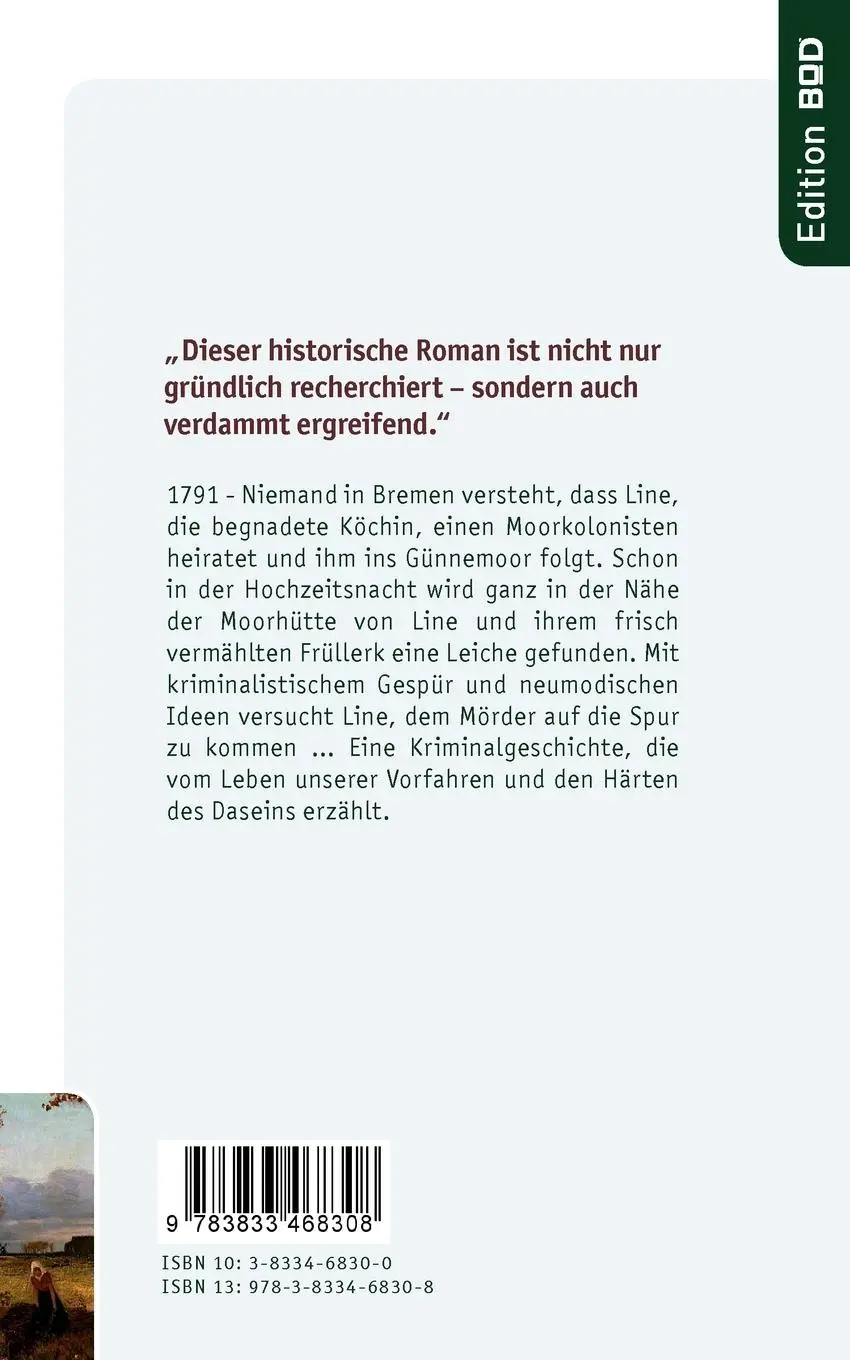 Rückseite: 9783833468308 | Die Köchin oder Der Mord im Moor | Ingrid Pfeiffer | Taschenbuch