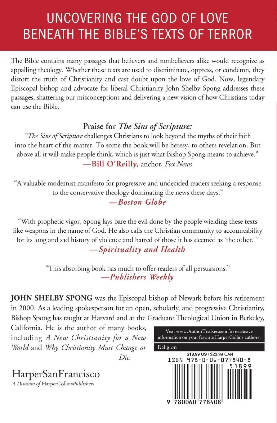 Rückseite: 9780060778408 | The Sins of Scripture | John Shelby Spong | Taschenbuch | Englisch