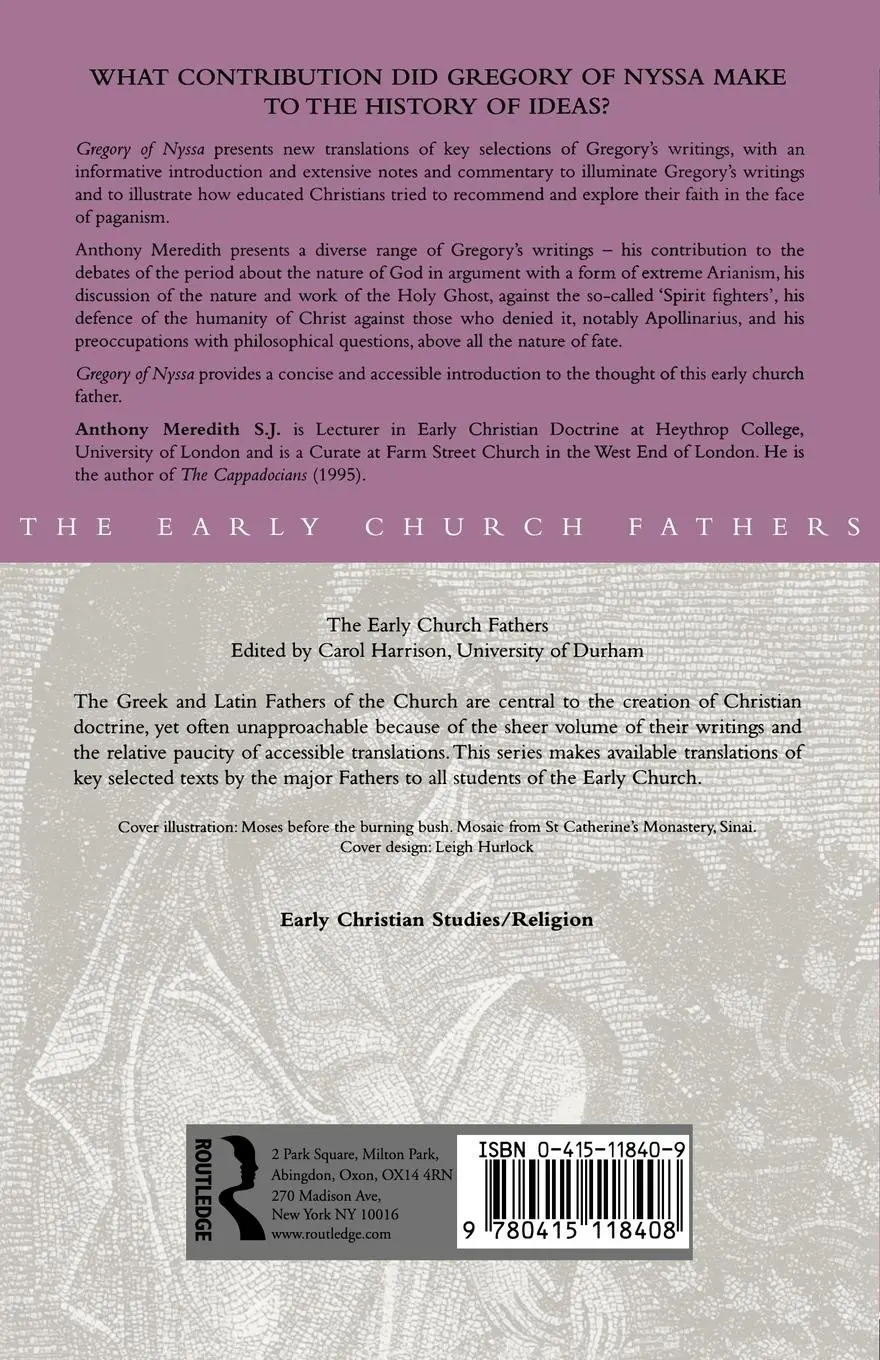 Rückseite: 9780415118408 | Gregory of Nyssa | Anthony Meredith | Taschenbuch | Englisch | 1999