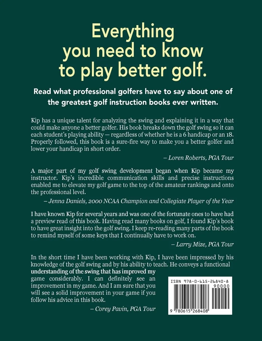 Rückseite: 9780615268408 | GOLF - What You Know Can Hurt You | Kip Puterbaugh | Taschenbuch