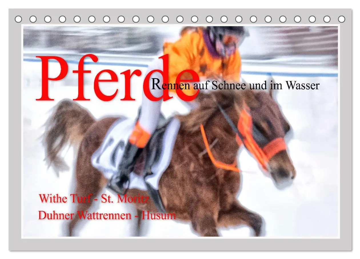 Cover: 9783457638408 | Pferde-Rennen auf Schnee und im Wasser (Tischkalender 2026 DIN A5...