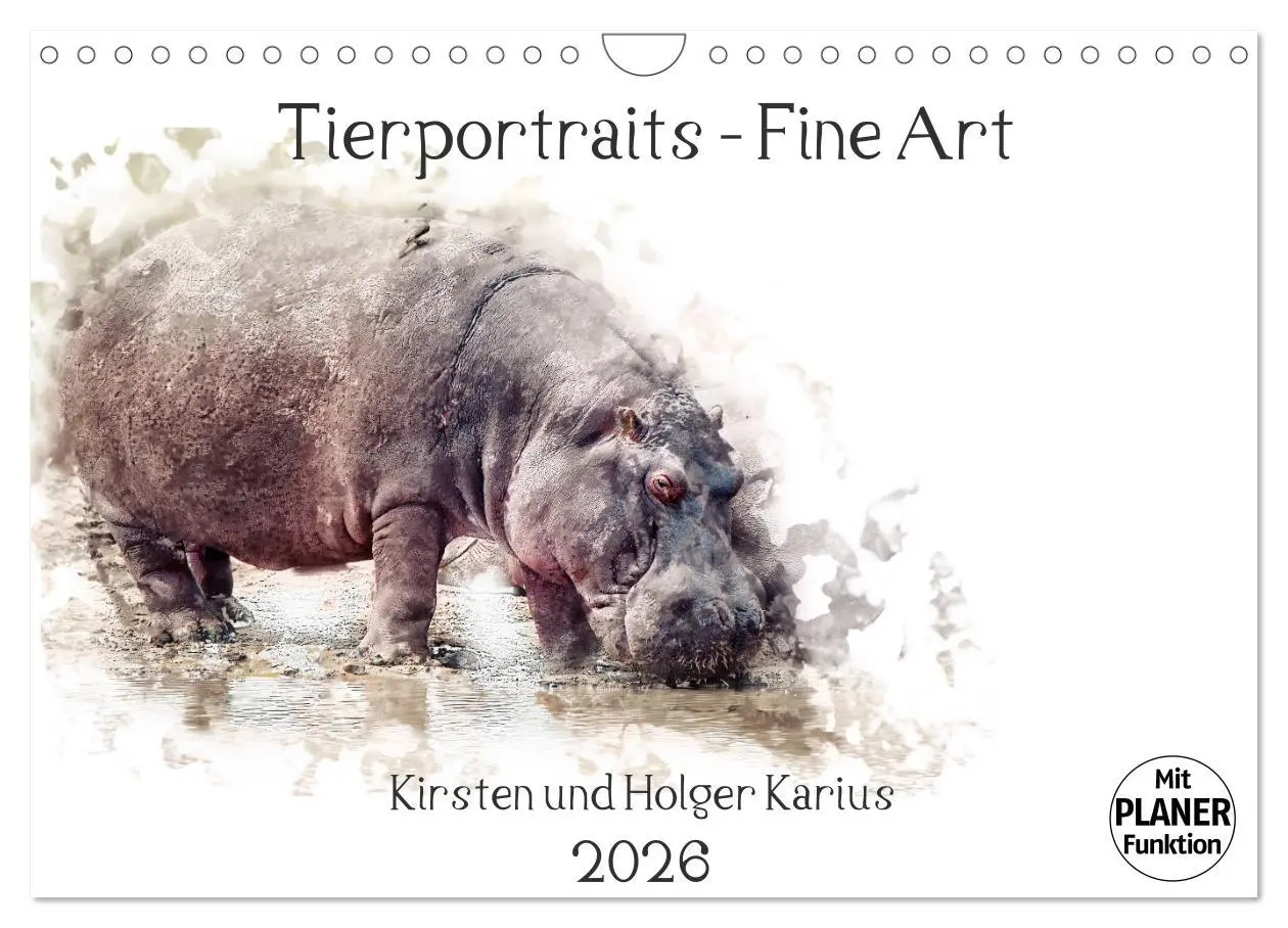 Cover: 9783457878408 | Tierportraits - Fine Art (Wandkalender 2026 DIN A4 quer), CALVENDO...