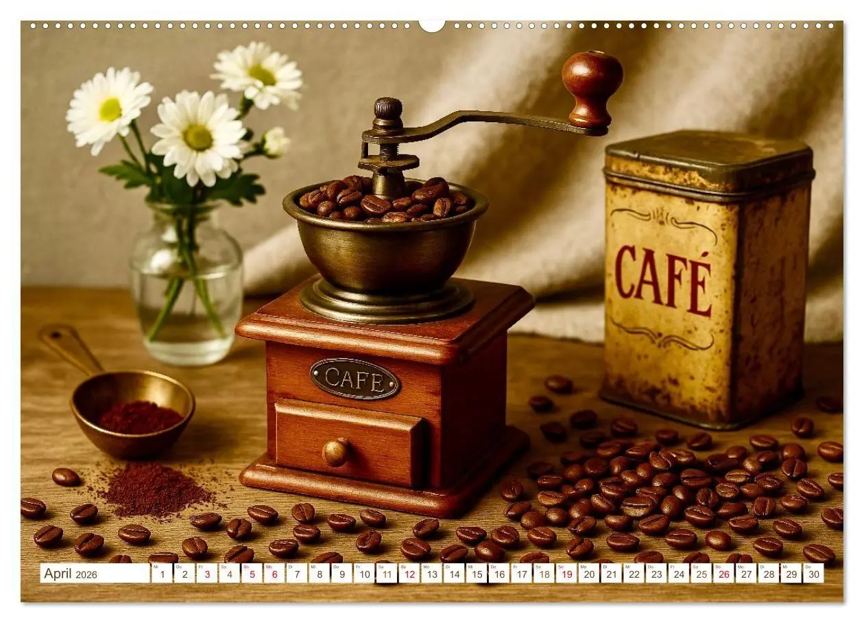Bild: 9783516658408 | Heißer Kaffee (Wandkalender 2026 DIN A2 quer), CALVENDO Monatskalender
