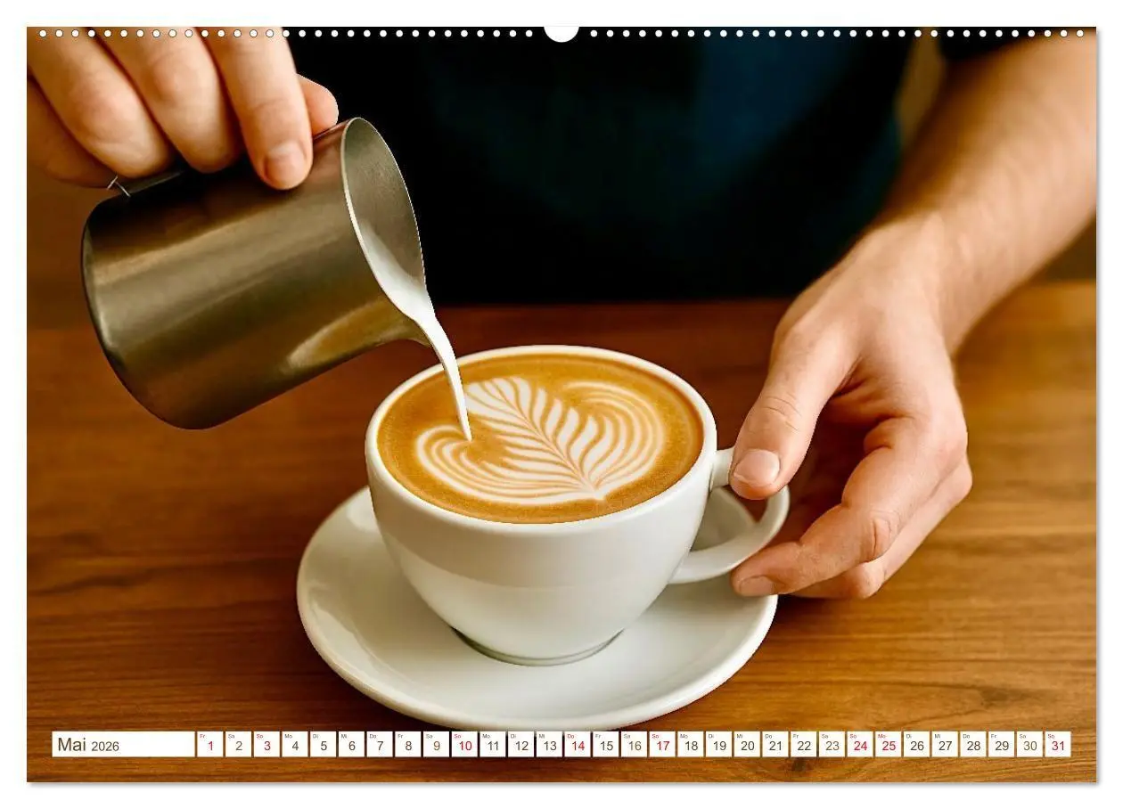 Bild: 9783516658408 | Heißer Kaffee (Wandkalender 2026 DIN A2 quer), CALVENDO Monatskalender