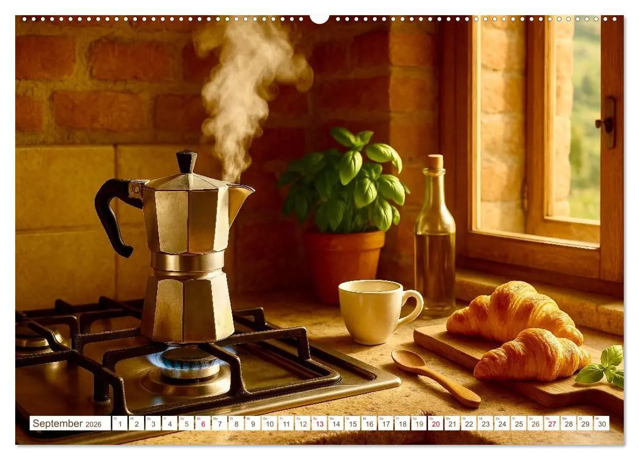 Bild: 9783516658408 | Heißer Kaffee (Wandkalender 2026 DIN A2 quer), CALVENDO Monatskalender