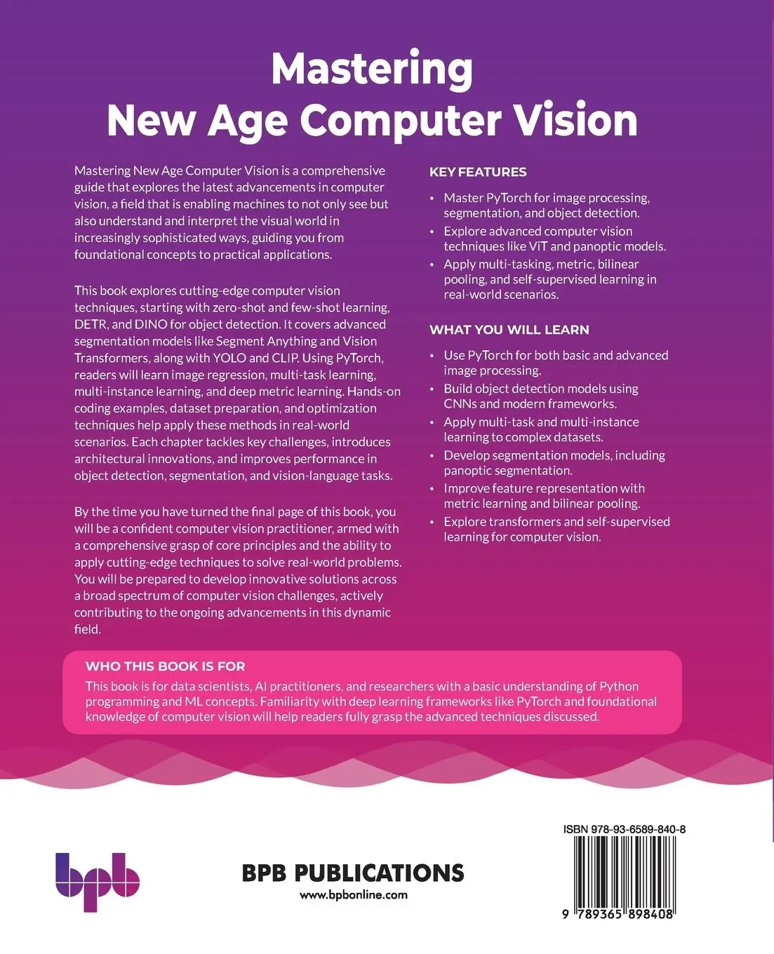 Rückseite: 9789365898408 | Mastering New Age Computer Vision | Zonunfeli Ralte | Taschenbuch