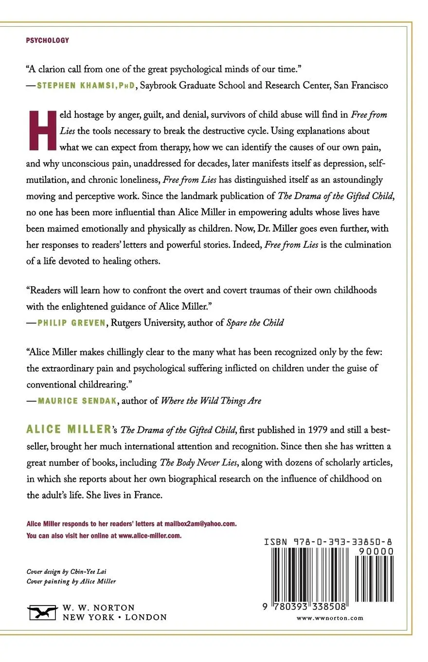 Rückseite: 9780393338508 | Free from Lies | Discovering Your True Needs | Alice Miller | Buch