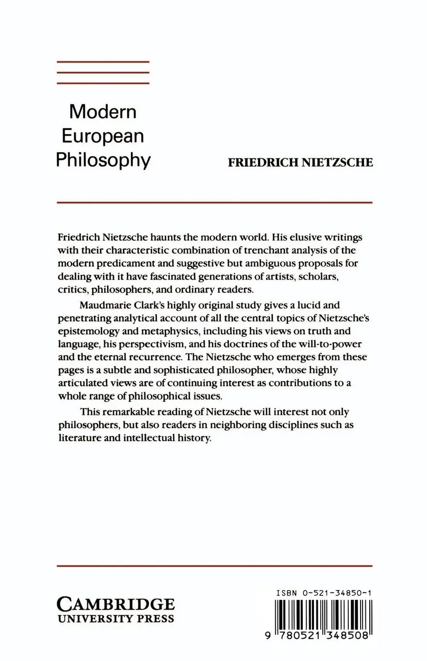 Rückseite: 9780521348508 | Nietzsche on Truth and Philosophy | Maudemarie Clark | Taschenbuch