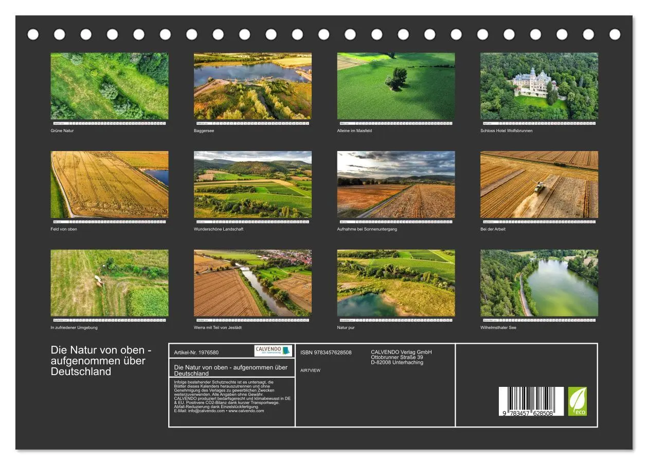 Bild: 9783457628508 | Die Natur von oben - aufgenommen über Deutschland (Tischkalender...