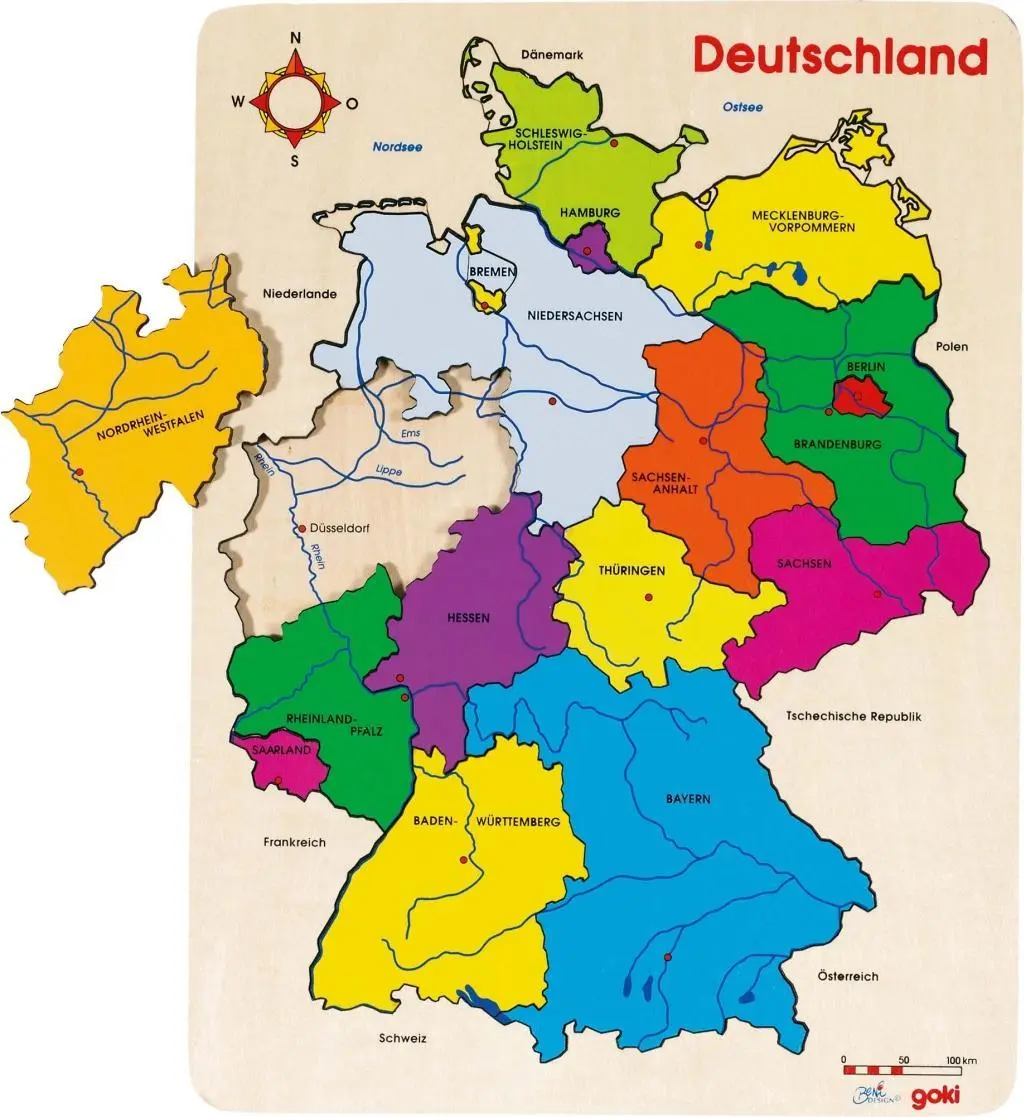 Cover: 4013594578608 | Einlegepuzzle Deutschland II | goki | Spiel | Goki | 57860 | Deutsch
