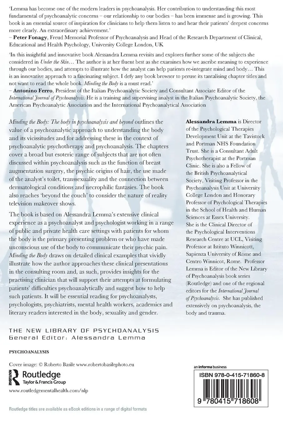 Rückseite: 9780415718608 | Minding the Body | The body in psychoanalysis and beyond | Lemma