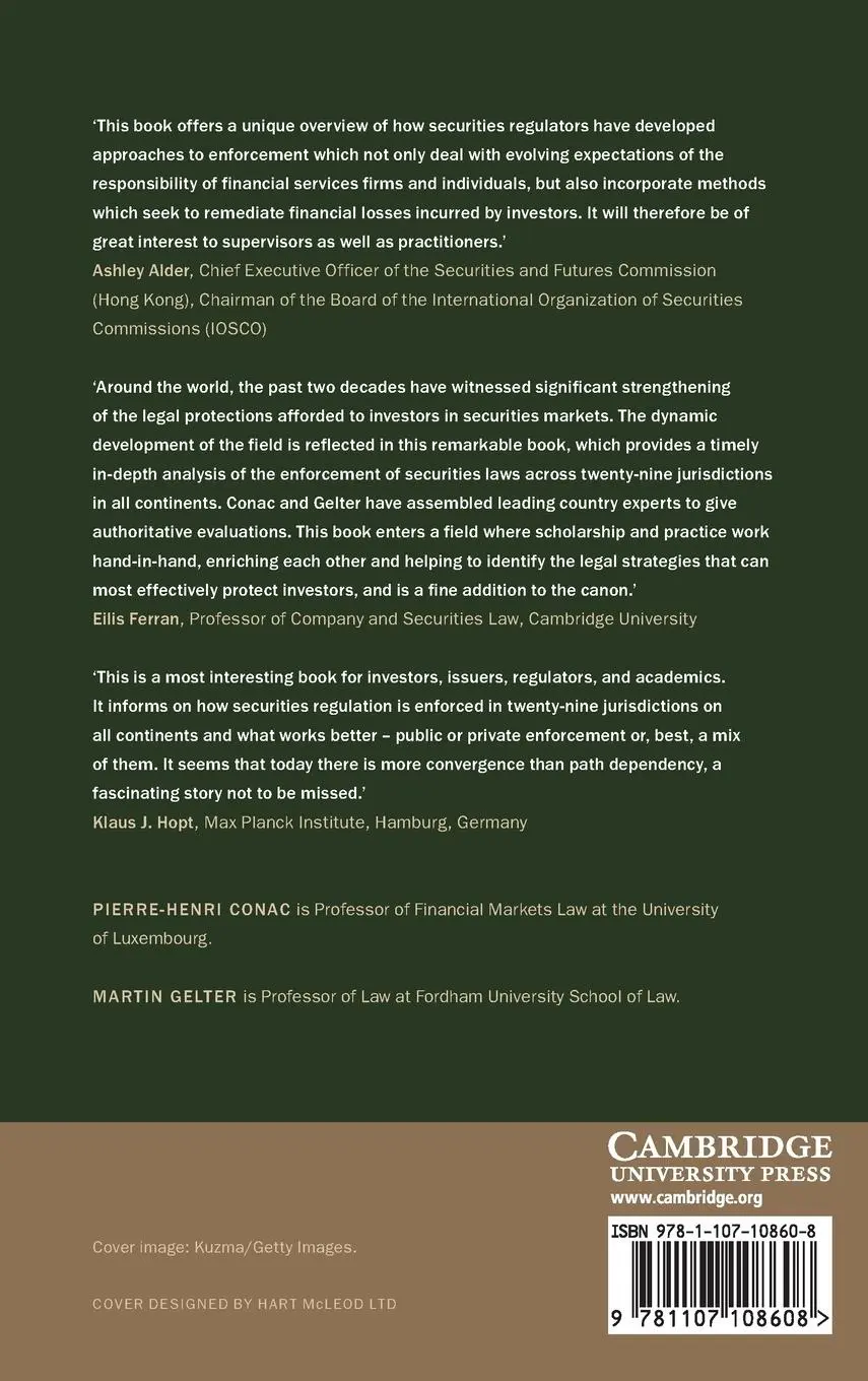 Rückseite: 9781107108608 | Global Securities Litigation and Enforcement | Conac (u. a.) | Buch