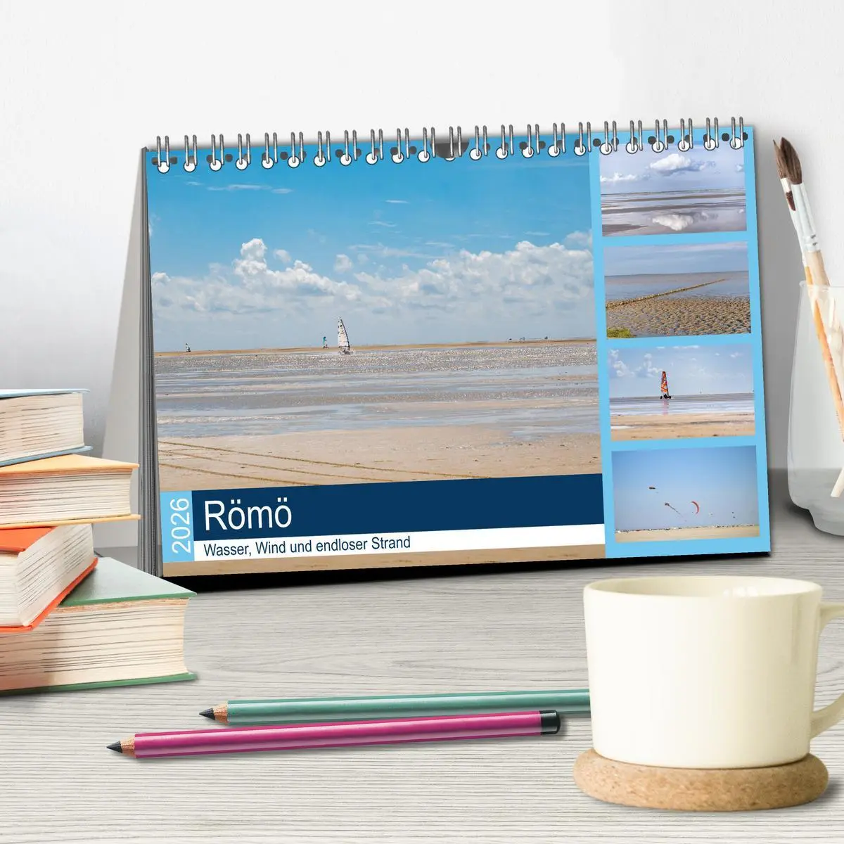 Bild: 9783457788608 | Römö - Wasser, Wind und endloser Strand (Tischkalender 2026 DIN A5...