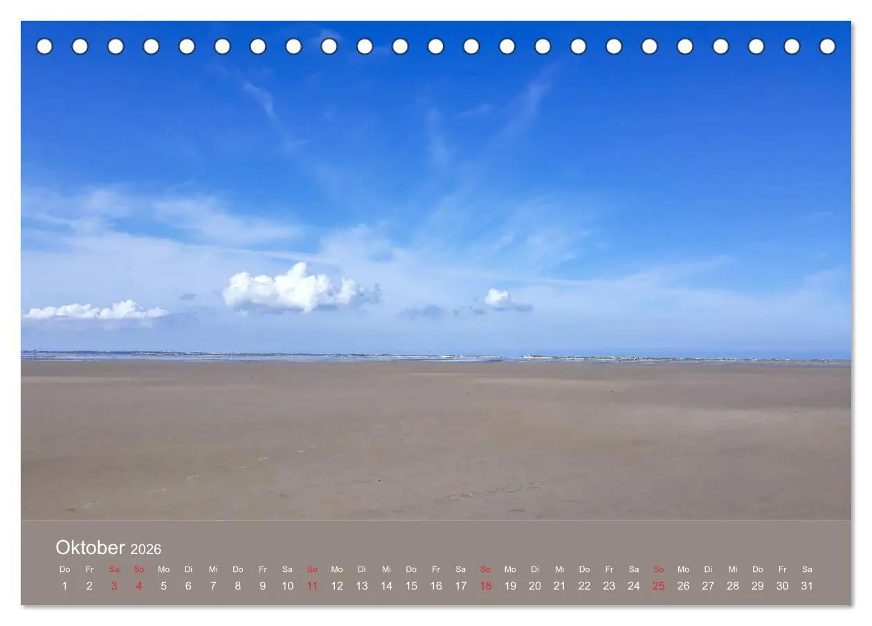 Bild: 9783457788608 | Römö - Wasser, Wind und endloser Strand (Tischkalender 2026 DIN A5...