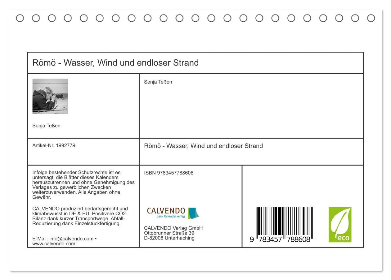 Bild: 9783457788608 | Römö - Wasser, Wind und endloser Strand (Tischkalender 2026 DIN A5...