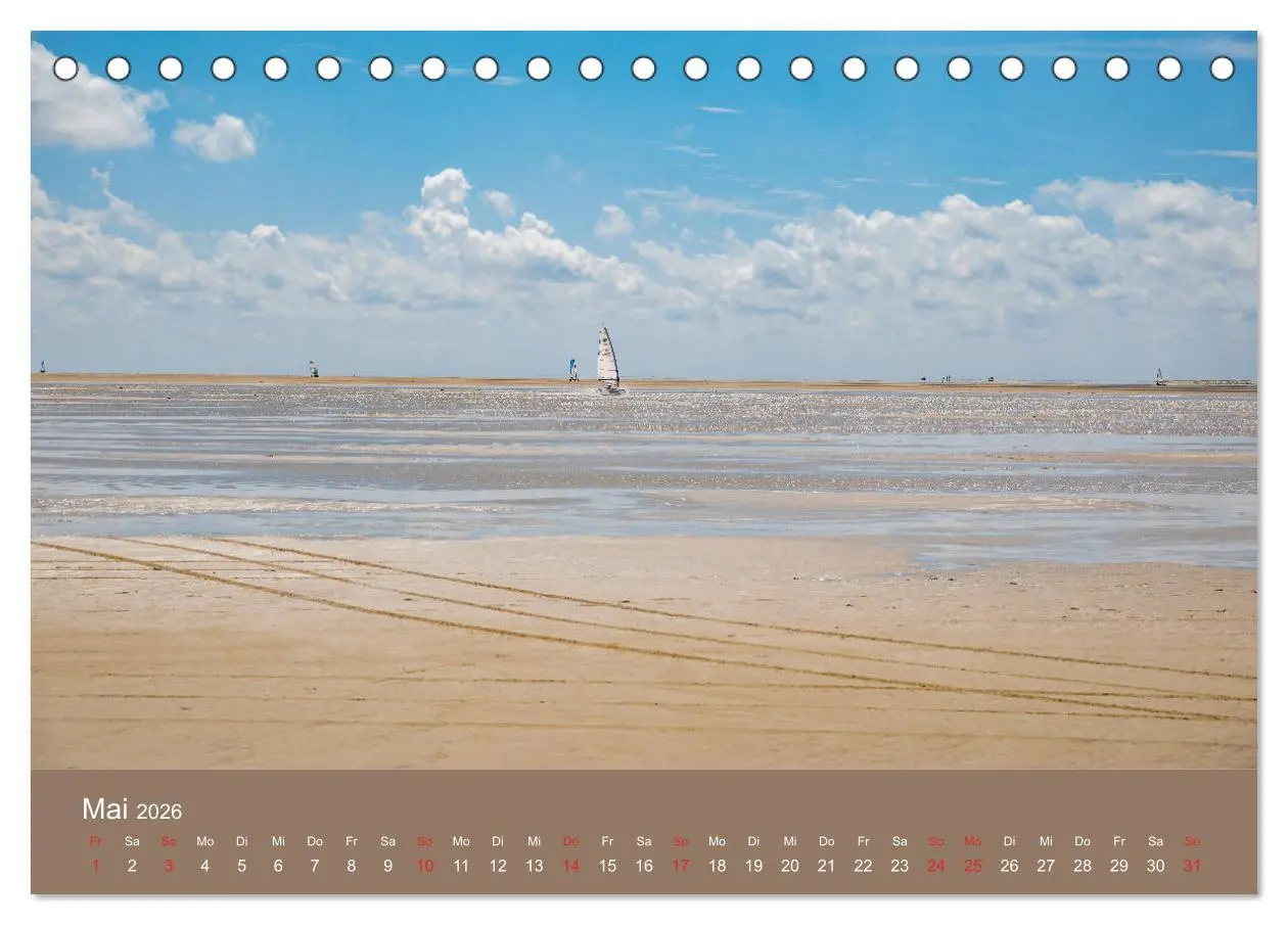 Bild: 9783457788608 | Römö - Wasser, Wind und endloser Strand (Tischkalender 2026 DIN A5...