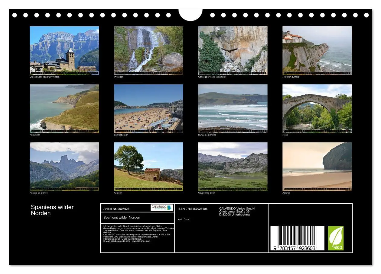 Bild: 9783457928608 | Spaniens wilder Norden (Wandkalender 2026 DIN A4 quer), CALVENDO...