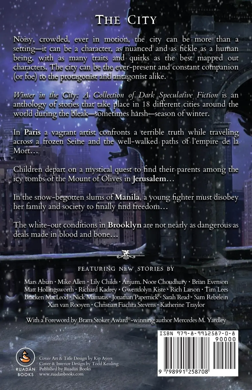 Rückseite: 9798991258708 | Winter in the City | A Collection of Dark Speculative Fiction | Buch