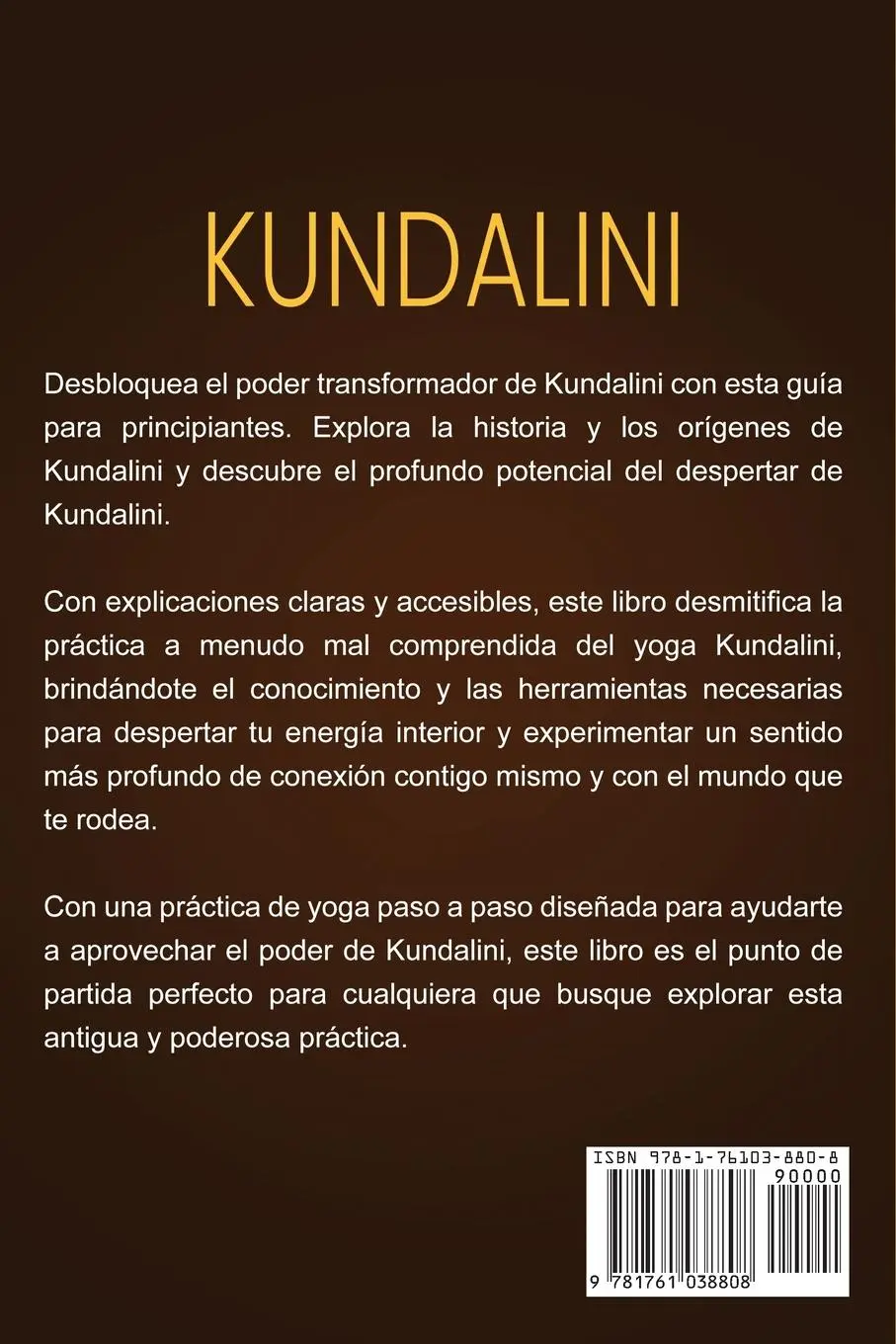 Rückseite: 9781761038808 | Kundalini | Guía para principiantes sobre el despertar de la kundalini