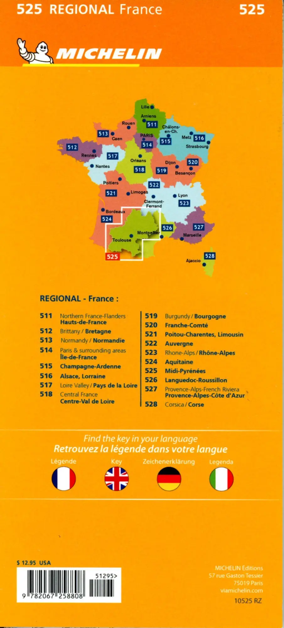 Bild: 9782067258808 | Michelin Midi-Pyrenees | Straßen- und Tourismuskarte 1:200.000 | 1 S.