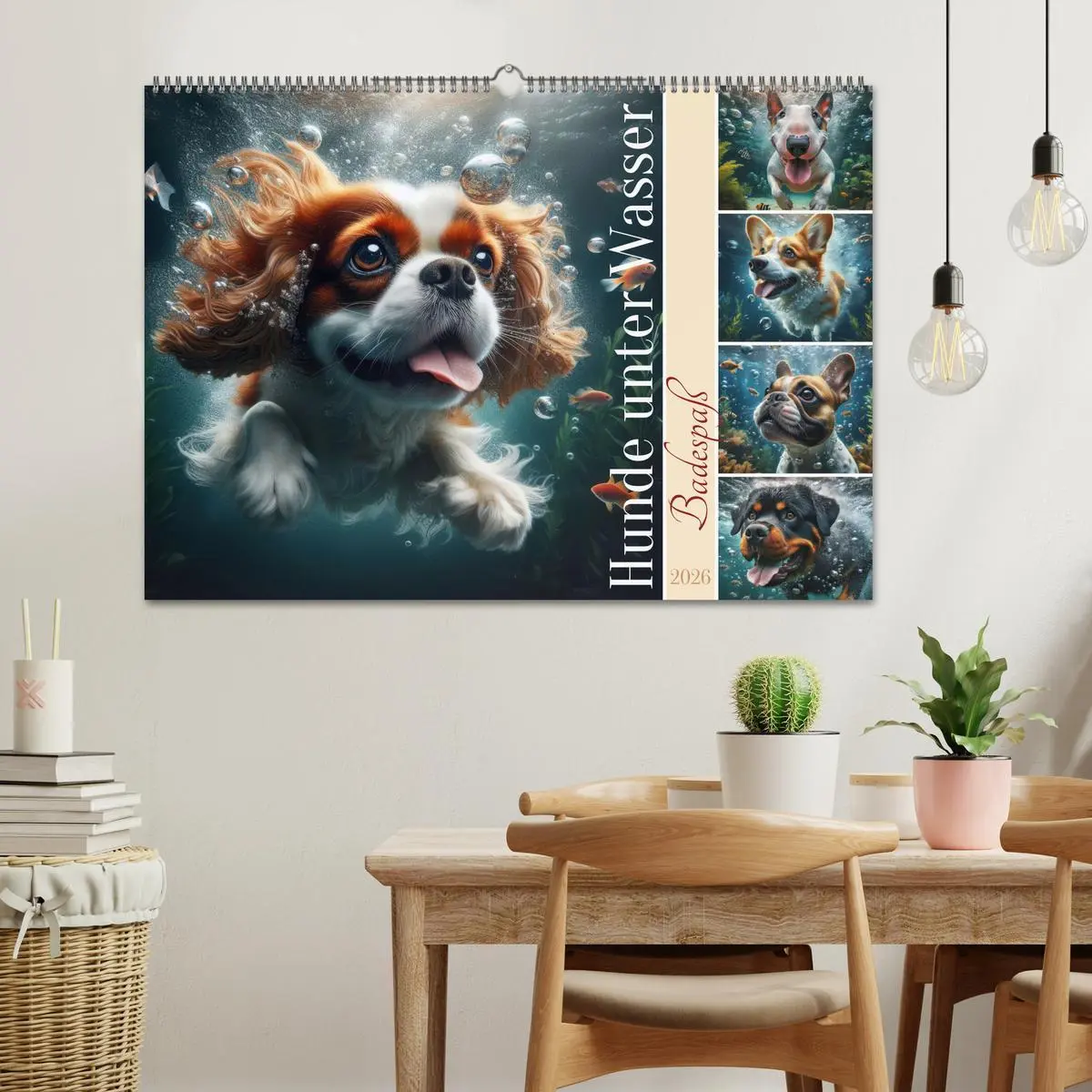 Bild: 9783457388808 | Badespaß - Hunde unter Wasser (Wandkalender 2026 DIN A2 quer),...