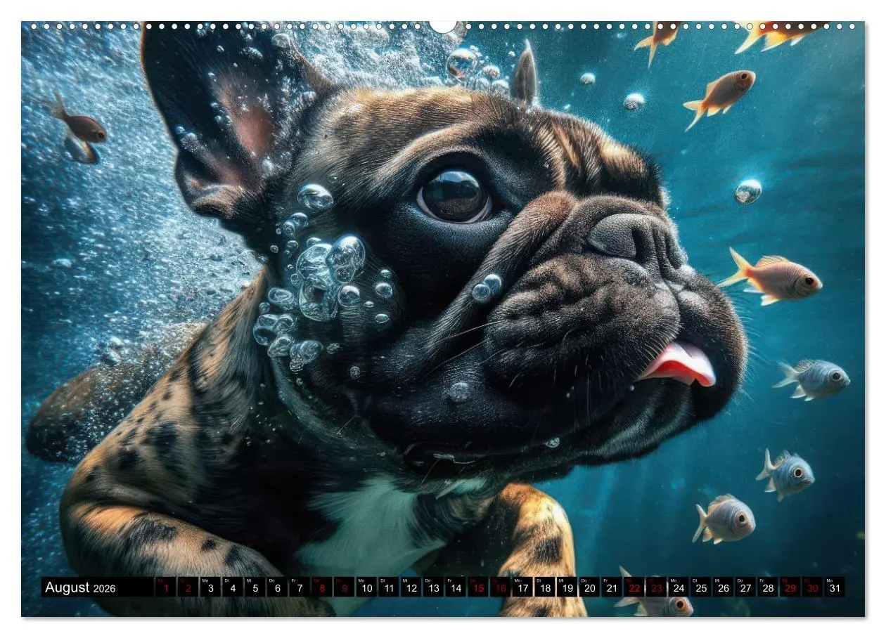 Bild: 9783457388808 | Badespaß - Hunde unter Wasser (Wandkalender 2026 DIN A2 quer),...