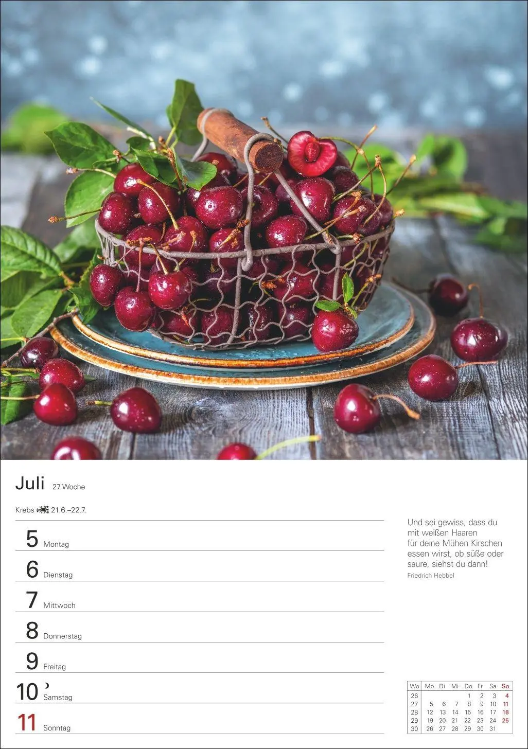 Bild: 9783840038808 | Küchenkalender Wochenplaner 2027 - 53 inspirierende Fotografien | 2027