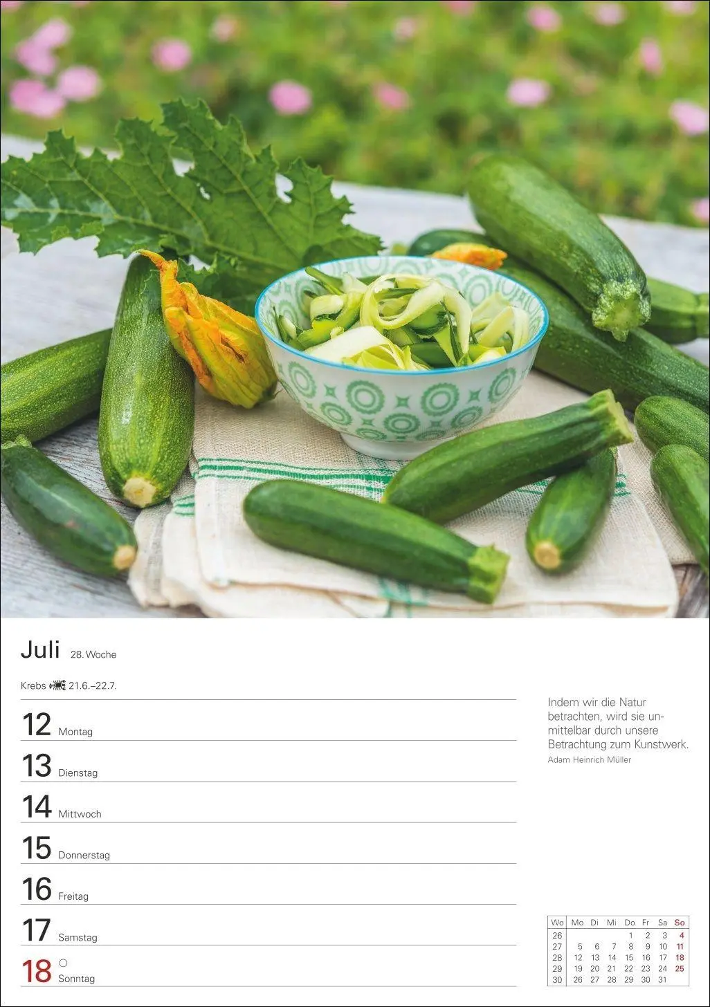 Bild: 9783840038808 | Küchenkalender Wochenplaner 2027 - 53 inspirierende Fotografien | 2027