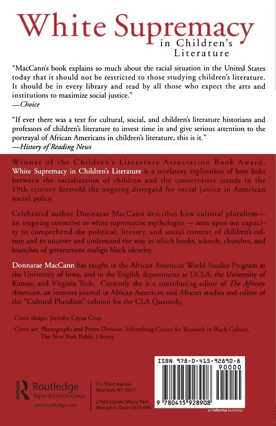 Rückseite: 9780415928908 | White Supremacy in Children's Literature | Donnarae Maccann | Buch