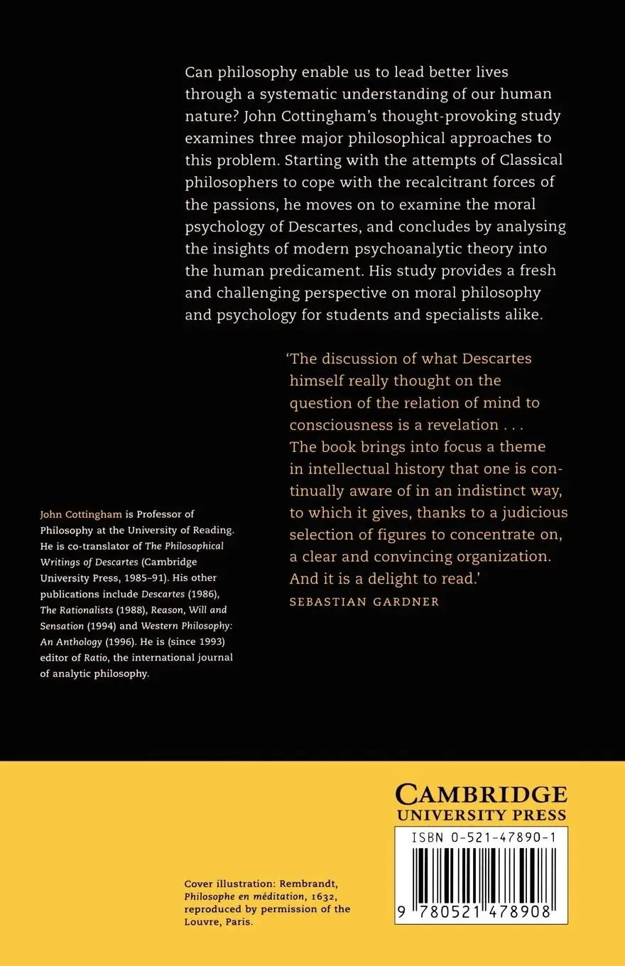 Rückseite: 9780521478908 | Philosophy and the Good Life | John Cottingham (u. a.) | Taschenbuch
