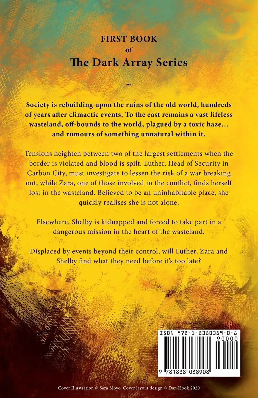 Rückseite: 9781838038908 | Displaced | Book 1 of The Dark Array Series | Dan Hook | Taschenbuch