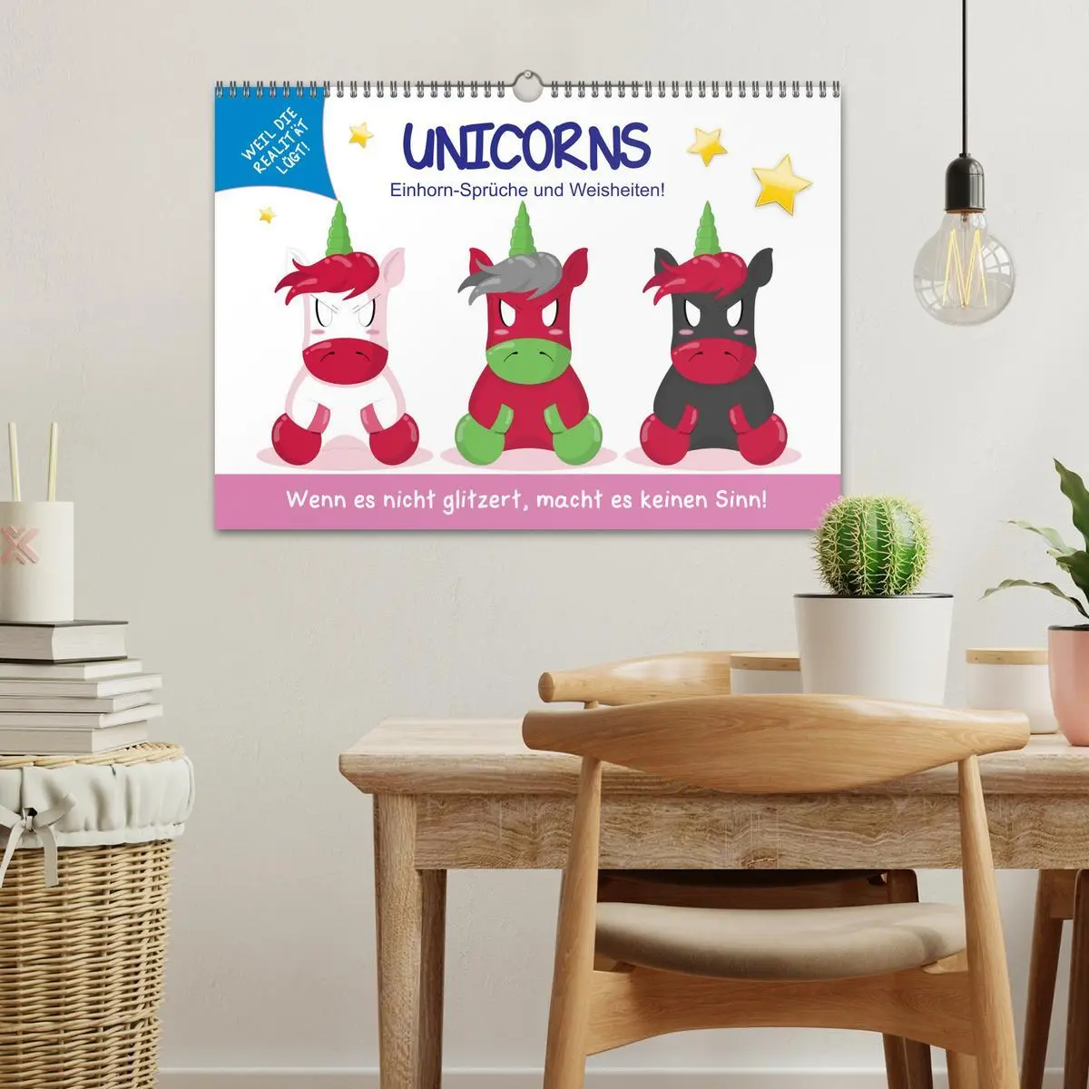Bild: 9783457758908 | Unicorns. Einhorn-Sprüche und Weisheiten! (Wandkalender 2026 DIN A3...
