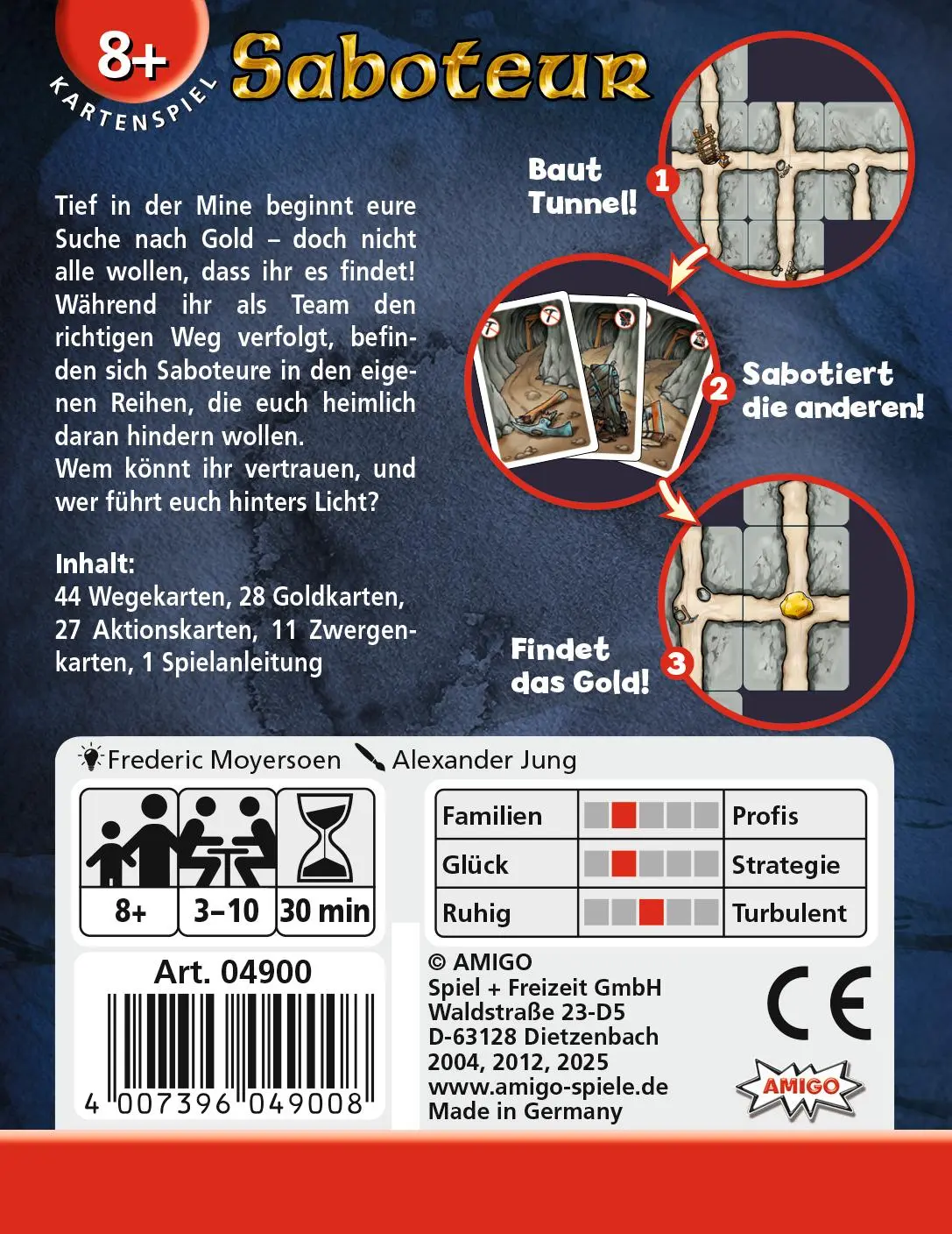 Bild: 4007396049008 | Saboteur. Kartenspiel | Frederic Moyersoen | Spiel | Brettspiel | 4900