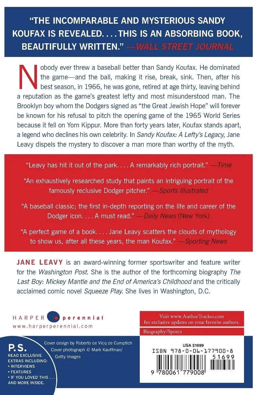 Rückseite: 9780061779008 | Sandy Koufax | Jane Leavy | Taschenbuch | Englisch | 2010