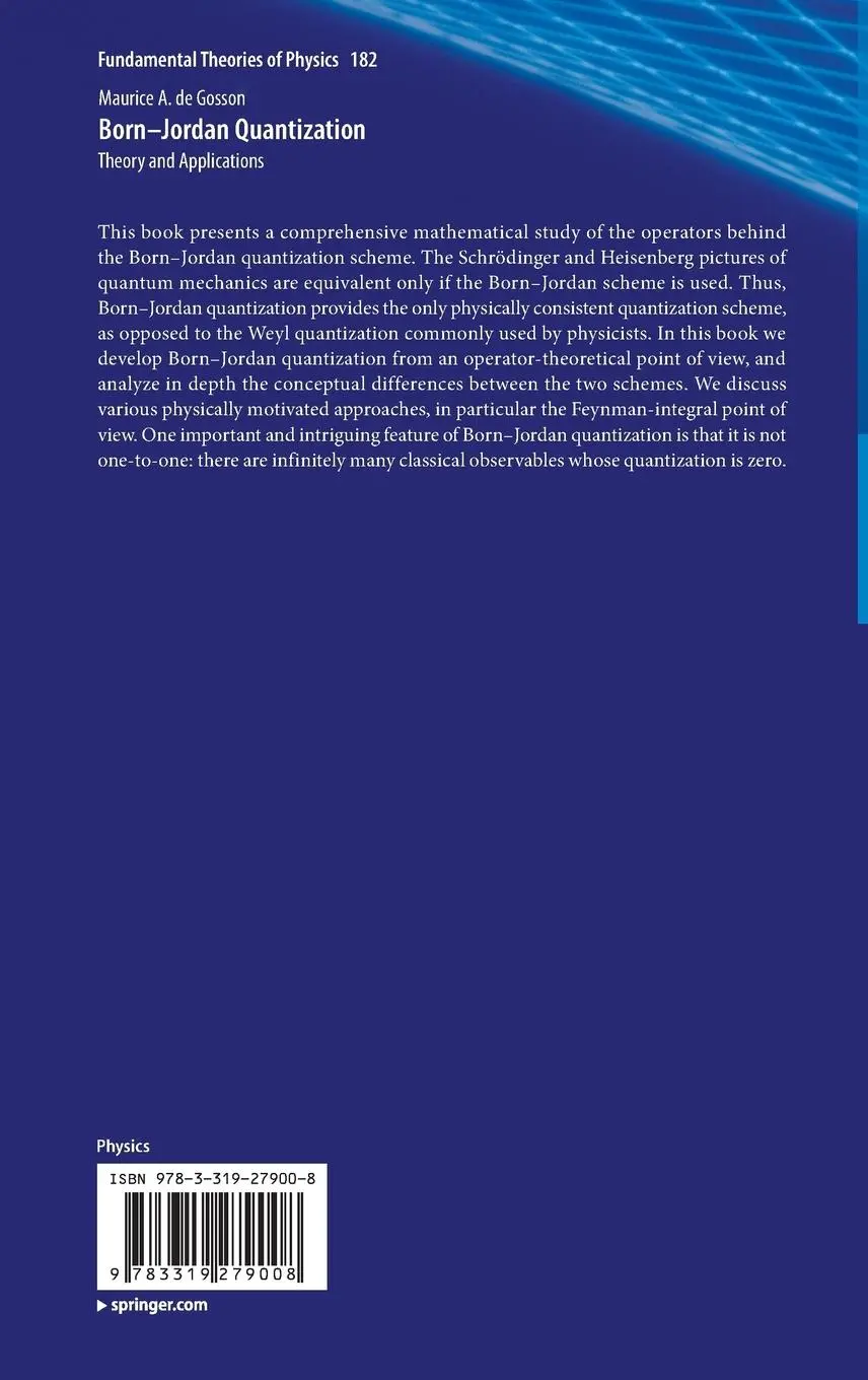 Rückseite: 9783319279008 | Born-Jordan Quantization | Theory and Applications | Gosson | Buch