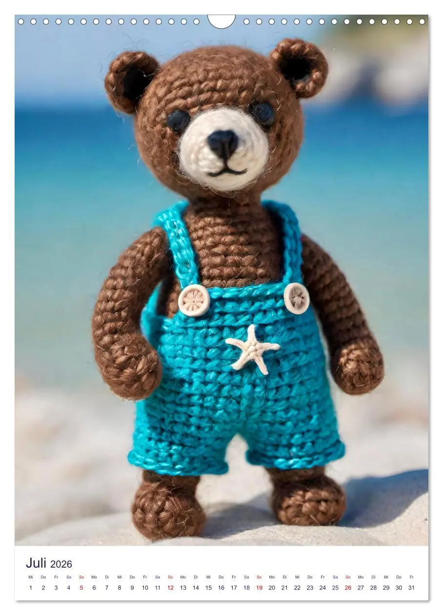 Bild: 9783457269008 | Teddys aus Wolle (Wandkalender 2026 DIN A3 hoch), CALVENDO...
