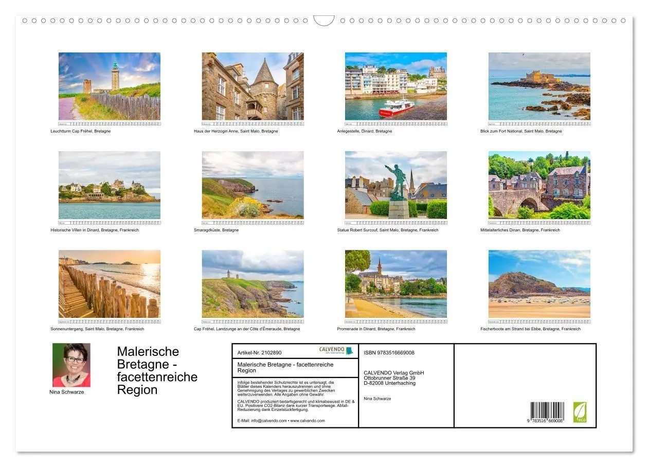 Bild: 9783516669008 | Malerische Bretagne - facettenreiche Region (Wandkalender 2026 DIN...