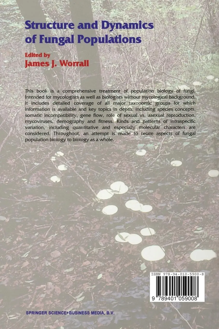 Rückseite: 9789401059008 | Structure and Dynamics of Fungal Populations | J. Worrall | Buch | xii