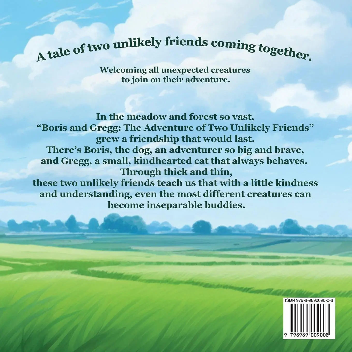 Rückseite: 9798989009008 | Boris and Gregg | The Adventure of Two Unlikely Friends | Aarika Wolf